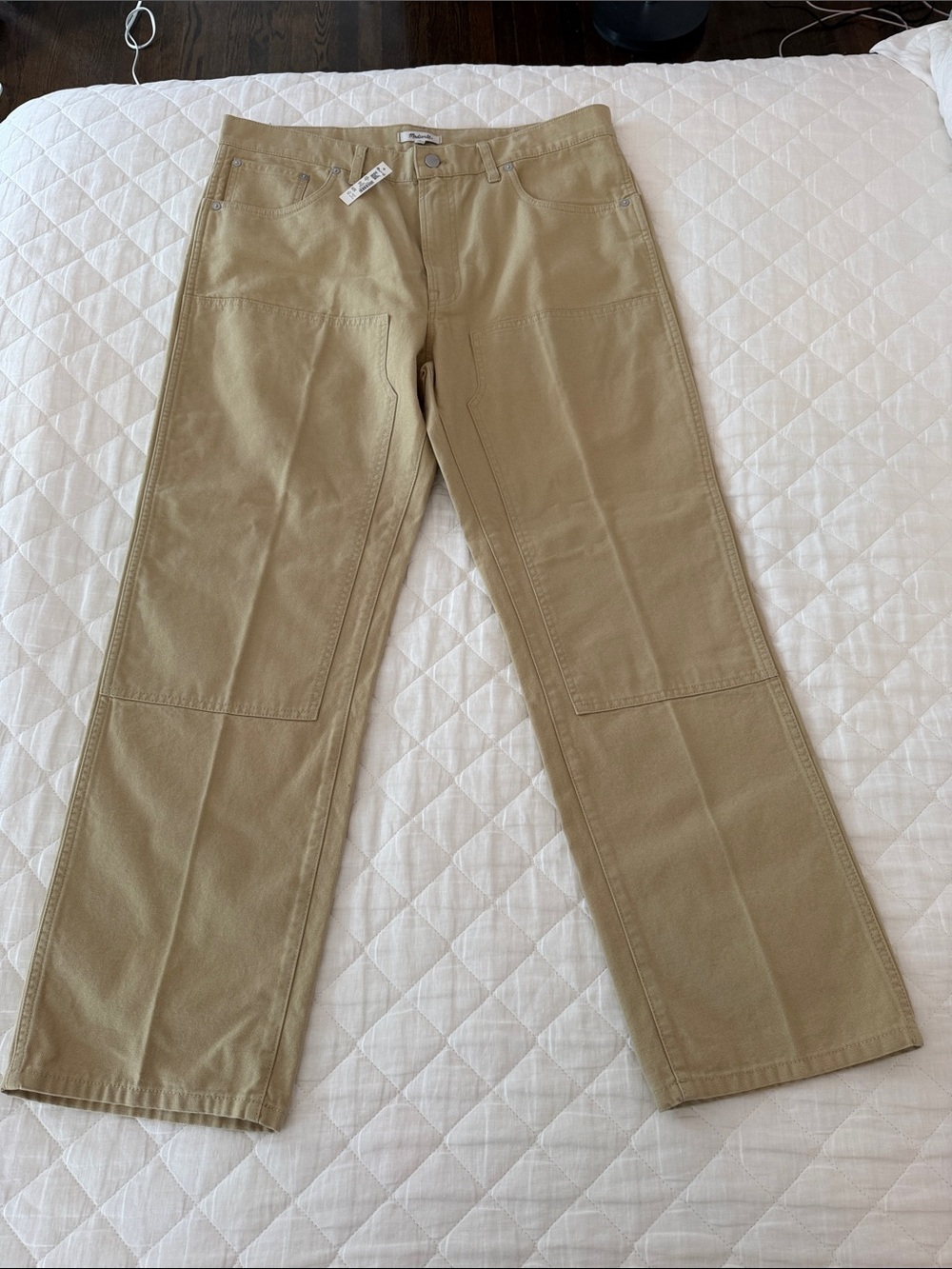 Madewell Women's Khaki Utility Straight-Leg Chinos